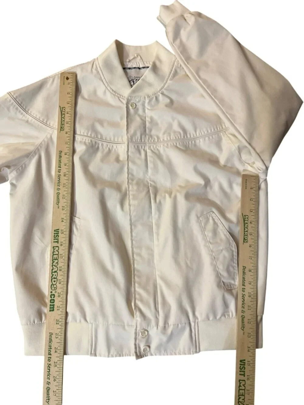 Vintage Munsingwear Bomber Jacket Mens M Cream Used